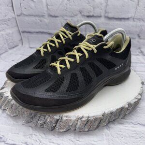 ECCO Biom Fjuel Racer Womens Size 9.5 Shoes Black Lime Cross Trainer Sneakers